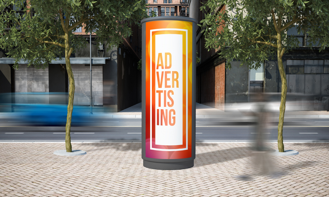 Kiosk Advertising Mockup