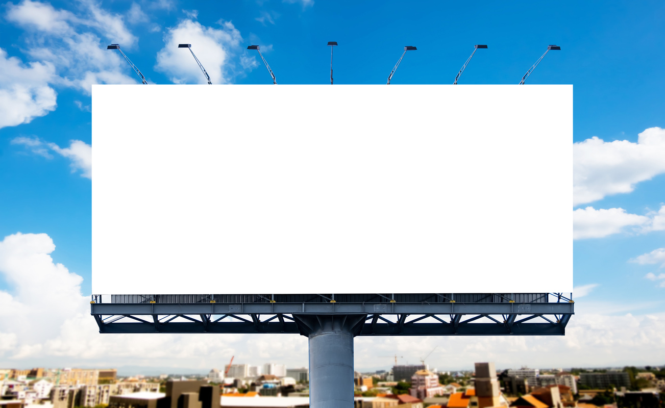 Mockup Large White Blank Billboard 